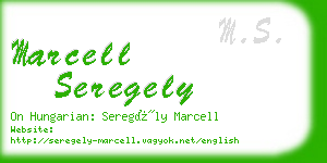 marcell seregely business card